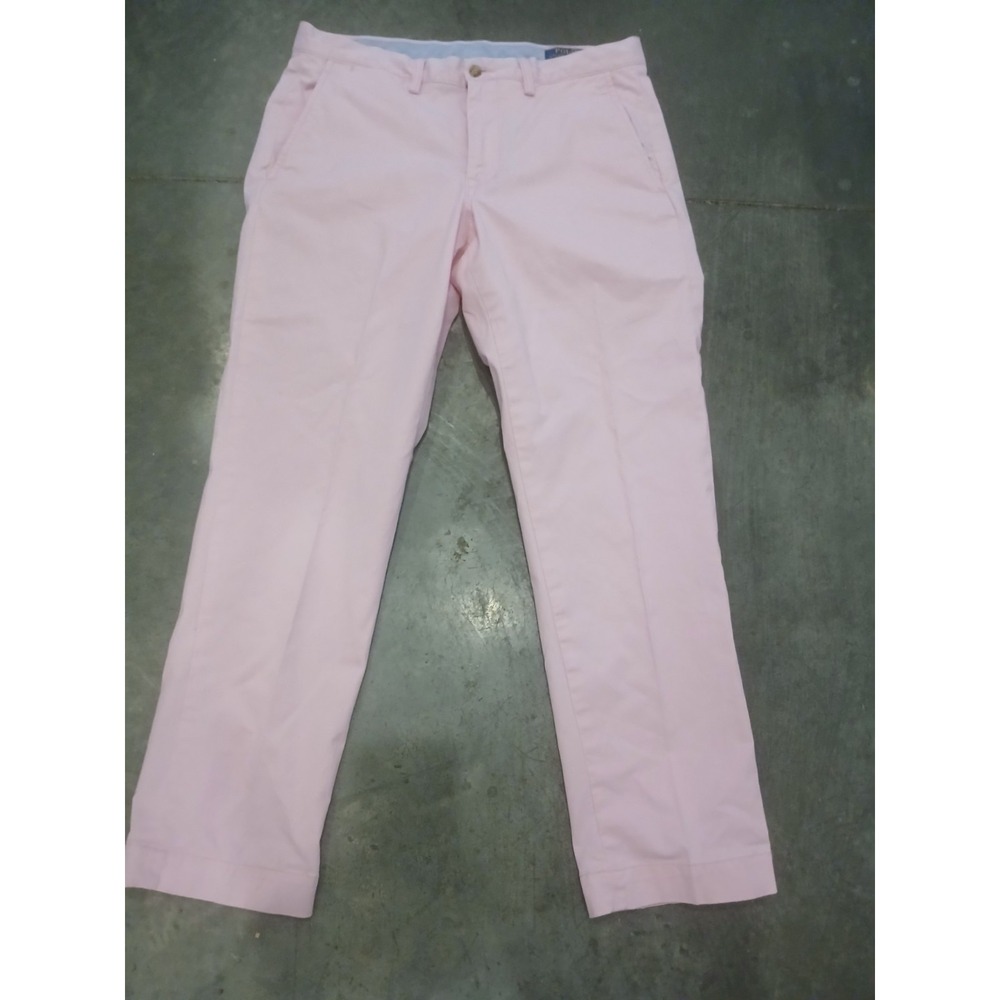 Polo Ralph Lauren Bedford Chino Pants Mens 33x30 Pink Slim Fit Stretch Preppy